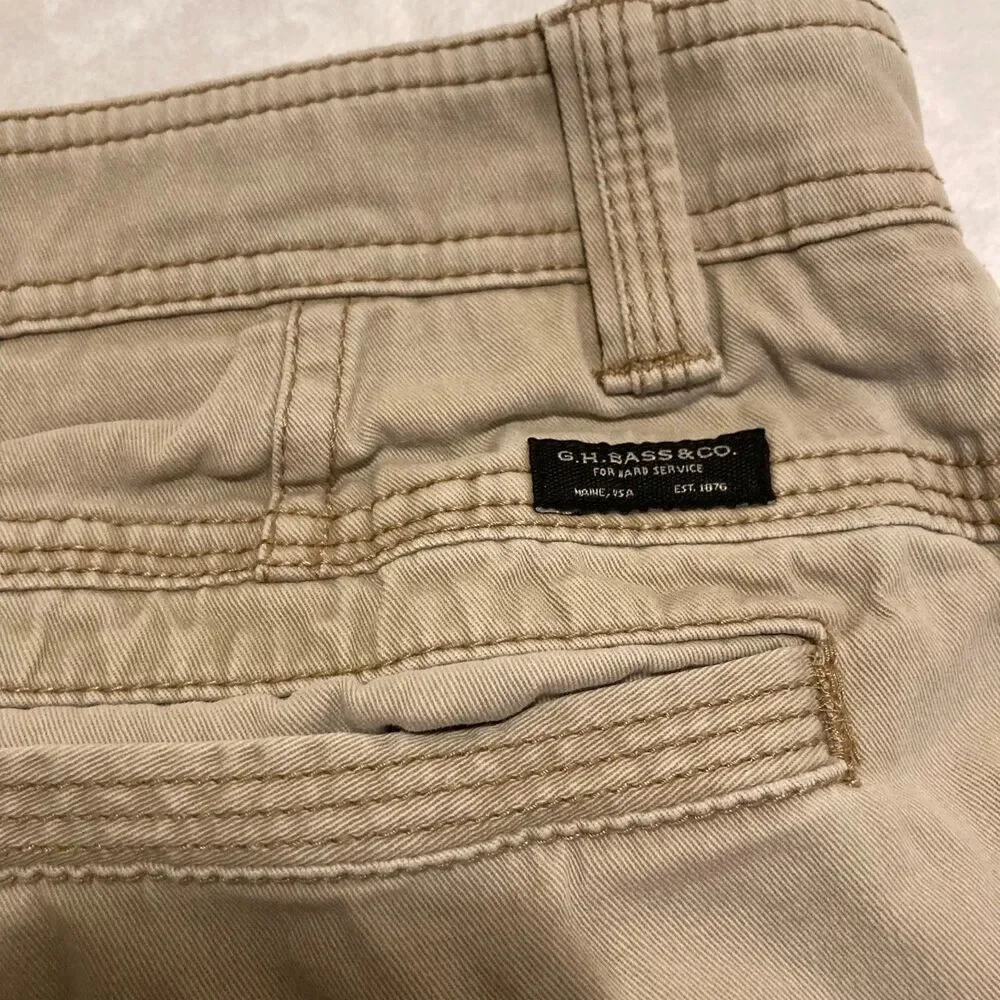 G.H. Bass & Co. Mens KHAKI‎ Groundwork Shorts 34x10 TAN